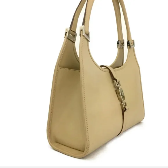 Gucci Beige Leather Jackie Handbag